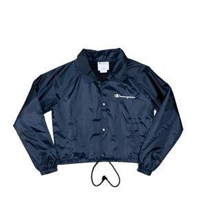Champion Button Down Cropped Windbreak